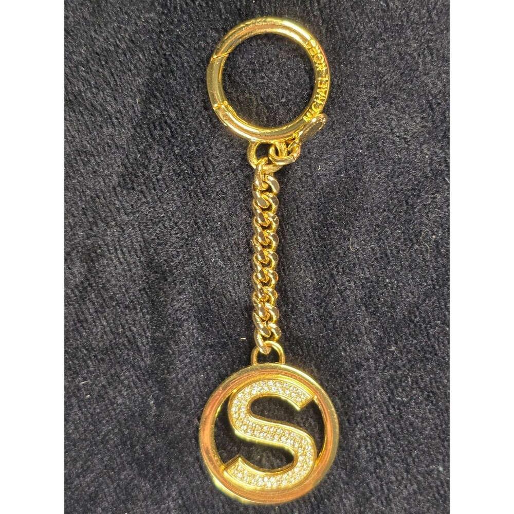 Michael Kors Gold 'S' Initial Keychain Charm